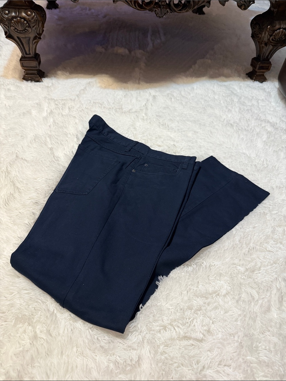 H&M Navy Straight Trousers